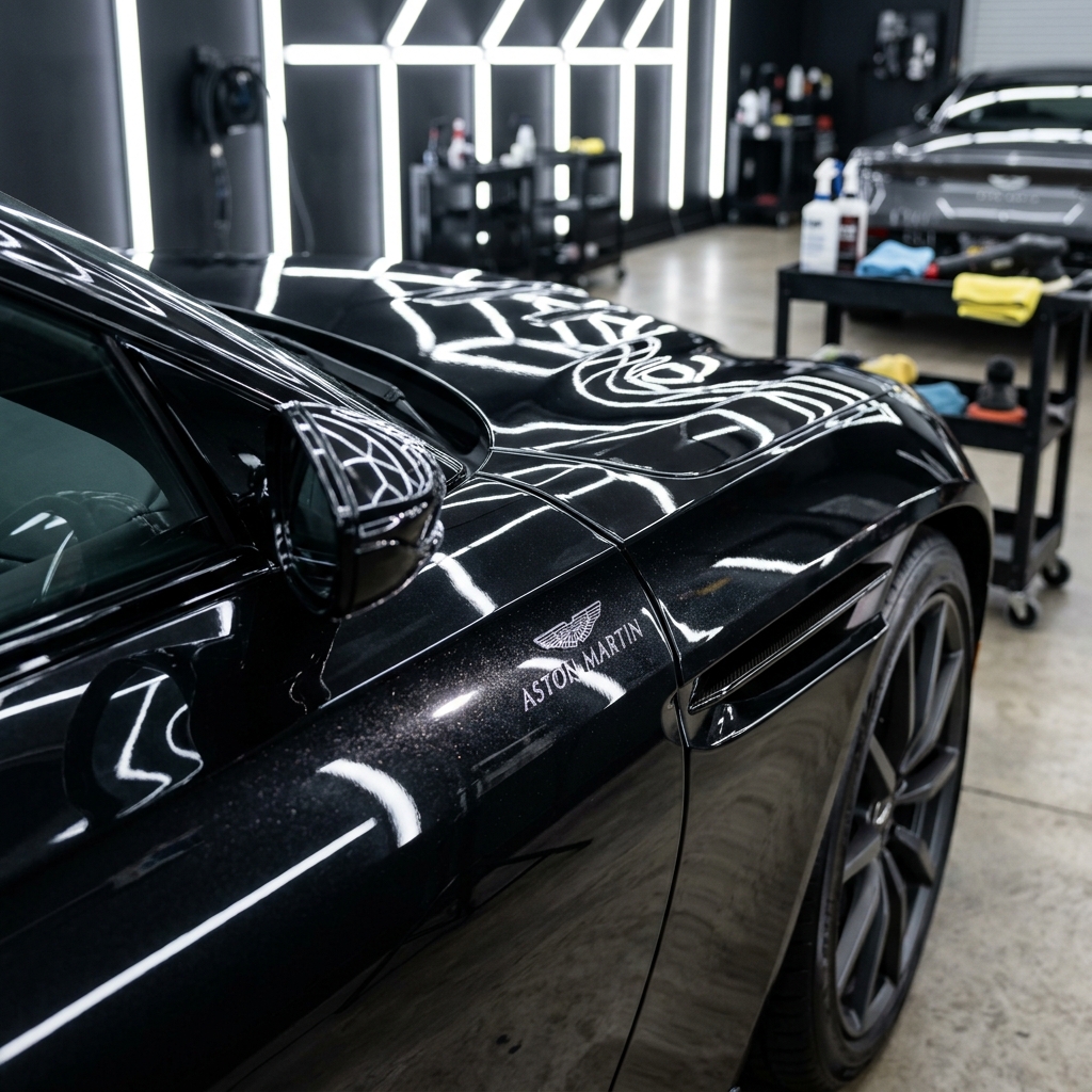 Luxury car finish detail